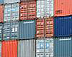 I container del riciclo in Cina e Sudamerica.