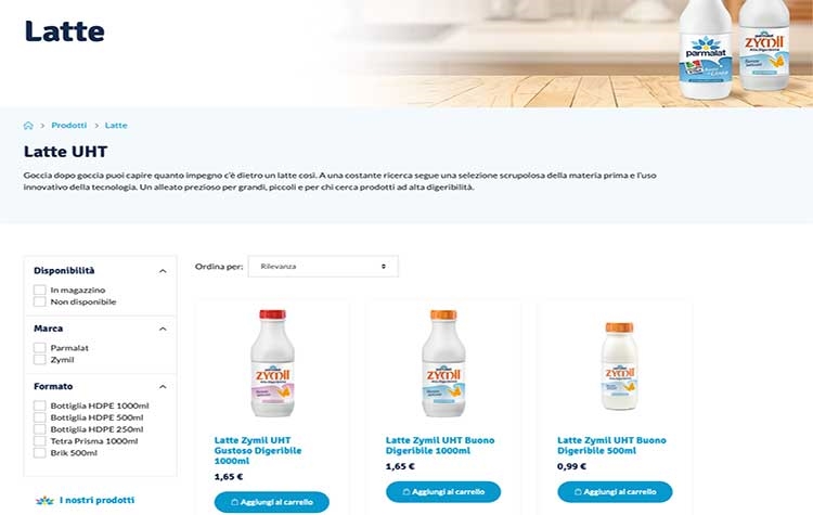 Parmalat: una nuova piattaforma e-commerce B2C per la spesa online progettata da Deliverti