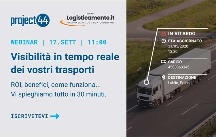“Visibilità in tempo reale dei vostri trasporti”, scopri il webinar