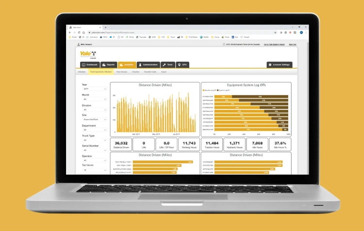 Yale: telemetria di serie su carrelli elevatori per magazzino